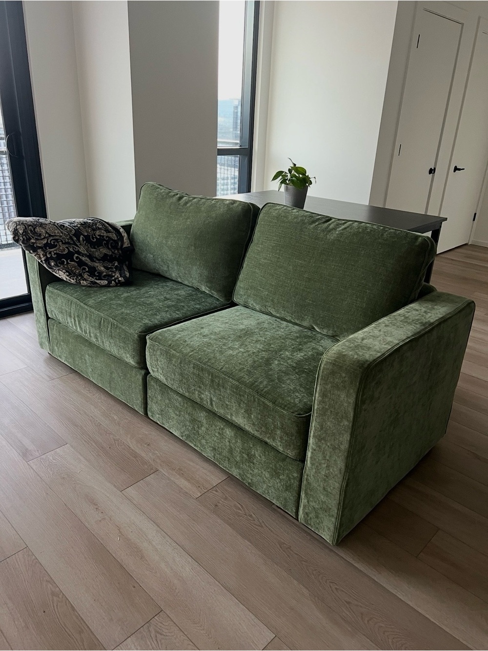 LOVESAC COVERS MOSS ETCHED CHENILLE reclining, standard side, angled side